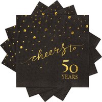 20Pcs of 50th Birthday Napkins, Cheers to 50 Party Paper Napkins for Birthday Decorations Wedding Anniversary