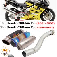 Slip On For Honda CBR600 F4 1999-2000 CBR600 F4i 2001 - 2007 Motorcycle Exhaust Escape System Muffler Middle Link Pipe DB Killer