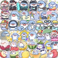50Pcs Fat Shark Series Original stickers DIY decoration guitar luggage notebook waterproof non infringing stickers