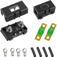 1Set(2PCS) ANS Trumpet Fork Plug Fuse 32V 40A 50A 60A 70A 80A 100A 125A 150A 200A Bolt Fixed Insurance + ANS-8 Safety Plate Base
