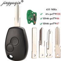 jingyuqin 2BTN Remote Key For Renault Duster Modus Clio 3 Twingo DACIA Logan Sandero Kangoo 433MHz PCF7946 PCF7947 pcf7952E Chip