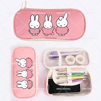 Kawaii Rabbit Miffys Pencil Bag Student Pencilcase Cute Bunny Boy Girl Stationery Pouch Cartoon Small Pen Case School Supplies