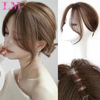 LM Synthetic Hair 3D French Bangs Natural Forehead Fringes Hair Wig for Women Hair Pieces Head Curtain Piece Eight Shaped Bangs