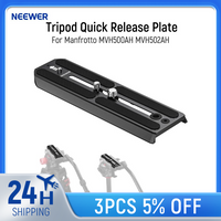 NEEWER 501PL Tripod Quick Release Plate For Manfrotto MVH500AH MVH502AH 6.3"/16cm Extended Camera Mounting Plate