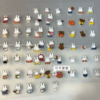 Kawaii Miffy Cute Embossed 3D Waterproof Stickers Nail Stickers Water Bottles Tablets DIY Decorative Stickers Gift Toy for Girl