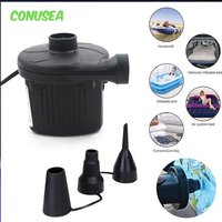 Eu Plug 220V 12V Electric Inflatable Pump for Swimming Pool Ring Quick Air Filling Compressor with 3 Nozzles for Camping Life