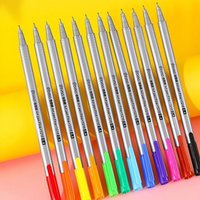 12Pcs/set Manga Specific Drawing Pens Student Color Graffiti Hook Line Needle Pen 0.4mm FineLiner Pen Art Stationery