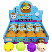Colorful Smiley Expression Bun Squishy With Simulation Steamer Soft Squeeze Fidget Toy Kids Play Decompression Relax Funny Gift