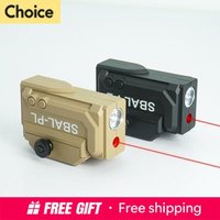 Adjustable Angle Zeroing SBAL-PL Flashlight Nylon Clamp Lamp Red Laser with Metal Button Model Parts