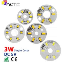 10 Pcs/lot Round LED Light Board DC 5V 3W Low Voltage 5730 2835 SMD 6 LEDs 3000K Warm or White 6000K Dimmable Bulb Lamp Panel