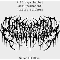 Dark Spider Herbal Juice Tattoo Stickers Punk Temporary Fake Tattoos for Women Lasting Tattoo Festival Goth Tatto Waterproof Men