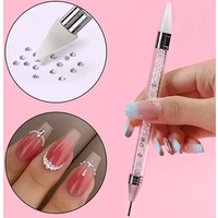 LINMANDA Double Ended Rhinestone Crayon Nail Art Rhinestone Extractor Gemstone Dotting Pen Suitable for Home DIY and Nail Salons