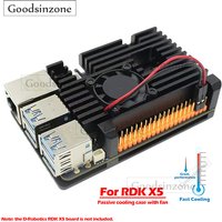 RDK X5 Aluminum Cooling Case with Fan Kit - Metal Heat Dissipation Shell for D-Robotics RDK X5 Development Board