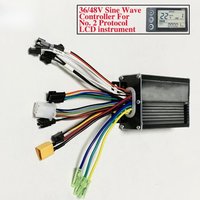 AliExpress NONE Brushless Motor Controller 350W 500W 20A Sine Wave for E-Bicycle Scooter Compatible with S866 V889 No.2 Protocol LCD 24V/36V/48V