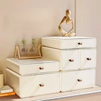 Desktop Storage Box Stackable Office Desk Drawers Organizer and Accessories For Make Up Beauty Supplies Vanity Bathroom