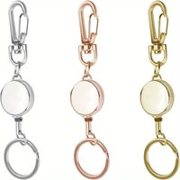 3pcs Retractable Keychain Badge Holder And Reel Set for ID Card Holders - Portable Reusable Lanyards for Business Travel