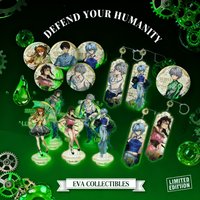 EVA Evangelion Showa Series Kaworu Nagisa Rei Ayanami Asuka Langley Badge Stand 75mm Large Pin Collection Anime Merchandise
