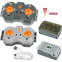Modification Bricks 4 Channel Rechargeable Bluetooth Battery Box Technical Parts Speed Remote Control PF Building Blocks Leduo