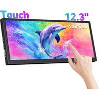 12.3-inch Portable Monitor Long Touch IPS Screen Type-C HDMI for Laptops PC Xbox PS5 Switch - Multimedia External Display
