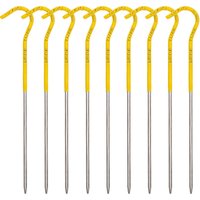 TiTo 3.0*165mm Titanium Alloy Camping Tent Pegs With Hooks Garden Stakes Ground Nail For Camping Guyline Awning Canopy