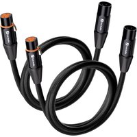 Fosi Audio 0.3M/1.2M XLR Cable Male to Female 2 Pack Cannon Balanced Cable For ZA3 ZD3 ZP3 Amplifier DAC Preamp Microphone