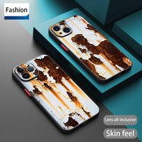 Rust S-stainses Phone Case For iPhone 17 16 e 15 14 13 12 11 XS Plus Mini Pro Max Drop-proof Frosted Translucent