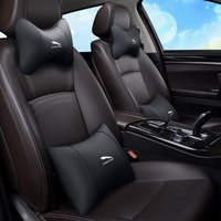 Car Seat Headrest Auto Logo Neck Pillow For Jaguar X S F XF XE XJ XK XEL XFL XJL XJ6 XJS XKR XFR F-Type F-Pac Auto Accessories