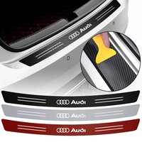 Car Rear Bumper Trunk Load Edge Protective Stickers Decoration For Audi Sline S3 S4 S5 S6 RS Quattro Q7 Q5 Q3 A4 B8 8P A3 A6 A5