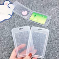 1pcs Frauen Männer Student Bus Karte Abzeichen Halter Business Kreditkarten Bank ID Karte Clip Schule liefert neue transparente Karte Abdeckung