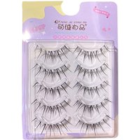 5 Pairs Sunflower False Eyelashes Transparent Stem Natural Manga Lashes Anime Wispy Eyelashes Extension Makeup