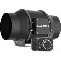 BAVAGREEN 100mm Inline Duct Fan with Variable Speed Controller EC Motor Low Noise Ventilation Exhaust Pipe Fan for Grow Tent