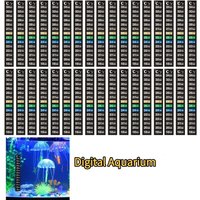 1/5pcs Digital Aquarium Home Stick-on Thermometer Fish Tank Strip Dual Scale C/F Discolor Temperature Measurement Sticker Tools