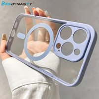 Luxury Wireless Charge For Magsafe Transparent Case For iPhone 17 Air 16 15 14 13 12 11 Pro Max Clear Magnetic Bumper Case