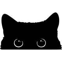1 piece Hot Car Sticker Accessories Poor Cat Is Stealing with Big Eyes Watch Vinyl Car Styling Cover Waterproof PVC