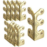 A21I-10PC Skiffers Baseboard Corner Protectors,Solid Brass Skirting Board Protectors,Baseboard Corner Protectors
