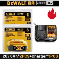 100% Genuine Dewalt 20V Battery, 20V 6Ah 5Ah Battery DCB206 DCB205 DCB200 & Fast Charger, Dewalt Power tool Replacement Battery