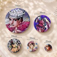 JoJo Anime G-Gappy Josuke Custom Printed Tinplate Pins Personalized Lapel Badge Gifts