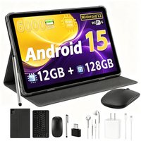 Paitanry Budget Android 15 Tablet 10.1 Inch HD Touch Screen 12GB RAM 128GB ROM 1TB Expand Octa Core 6000mAh WiFi 6 Gaming Tablet