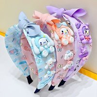 Kuromi Hair Hoop Cartoon Bow Hair Accessories Cinnamoroll Melody Anime periphery Jewelry Cute Birthday Gifts For Girls