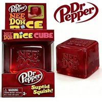 &@ Dr Pepper x NeeDoh Nice Cube Squishy Stress Relief Toy, Soft Squeeze Fidget Cube for Kids Adults, Anxiety Relief Sensory Toy