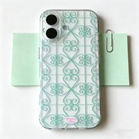 Trend Green Line Pattern Phone Case For iPhone 17 Pro Max 17 Air 16 15 14 13 12 11 Pro Max XSMax XS XR X Transparent Soft Cover