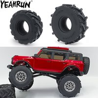 YEAHRUN 1.0" Mud Terrain Wheel Tires Rubber Tyres 54/62mm for TRX4M Axial SCX24 1/18 1/24 RC Micro Crawler Car Parts