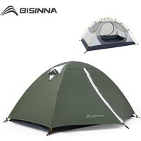 BISINNA 20D Nylon Camping Backpacking Tent 2 Person Ultralight Waterproof Aluminum Pole Portable Hiking Picnic Beach Tent