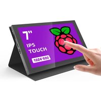 Eyoyo Portable Touchscreen 7" 1024*600 IPS Display HD Mini Travel Monitor with HDMI USB-C Port External Second Screen for Laptop