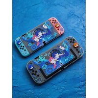 Cute Anime Split Semi Transparent Hard PC Shell for Nintendo Switch 2 NS OLED Dockable Joy-Con Soft Shell Gaming Accessories