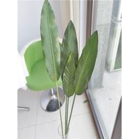 Tropical Plants Artificial Large Banana Leaf Real Touch Lifelike Banana Leaf Branch Plastic Fake Plants Outdoor Indoor Decor