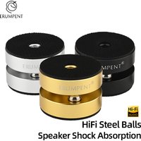 4PCS High Quality Audiophile Shock Damping Pad Steel Ball Stand Feet Speaker Stabilizer CD Amplifier Spikes Stand Feet Pad
