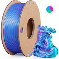 Silk PLA 3D Printer Filament 1.75mm Triple Color Silk PLA Filament 3D Printing Filament 250g 3 In1 Color Rose Red Sky Blue Green