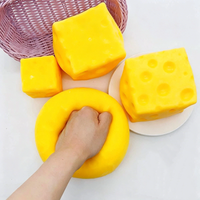 Cheese Squeeze Toy Slow Rebound Shapeable Cheese Squishy Toy Decompression Funny Soft Touch For Adult Gifts S/M/L Multiple-size