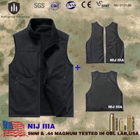 Promotion NIJ IIIA.44mag Soft Armor Vest Dual-Sided Fleece Wearable Bulletproof Vest Outdoor Tactical Body Armor Self-defense